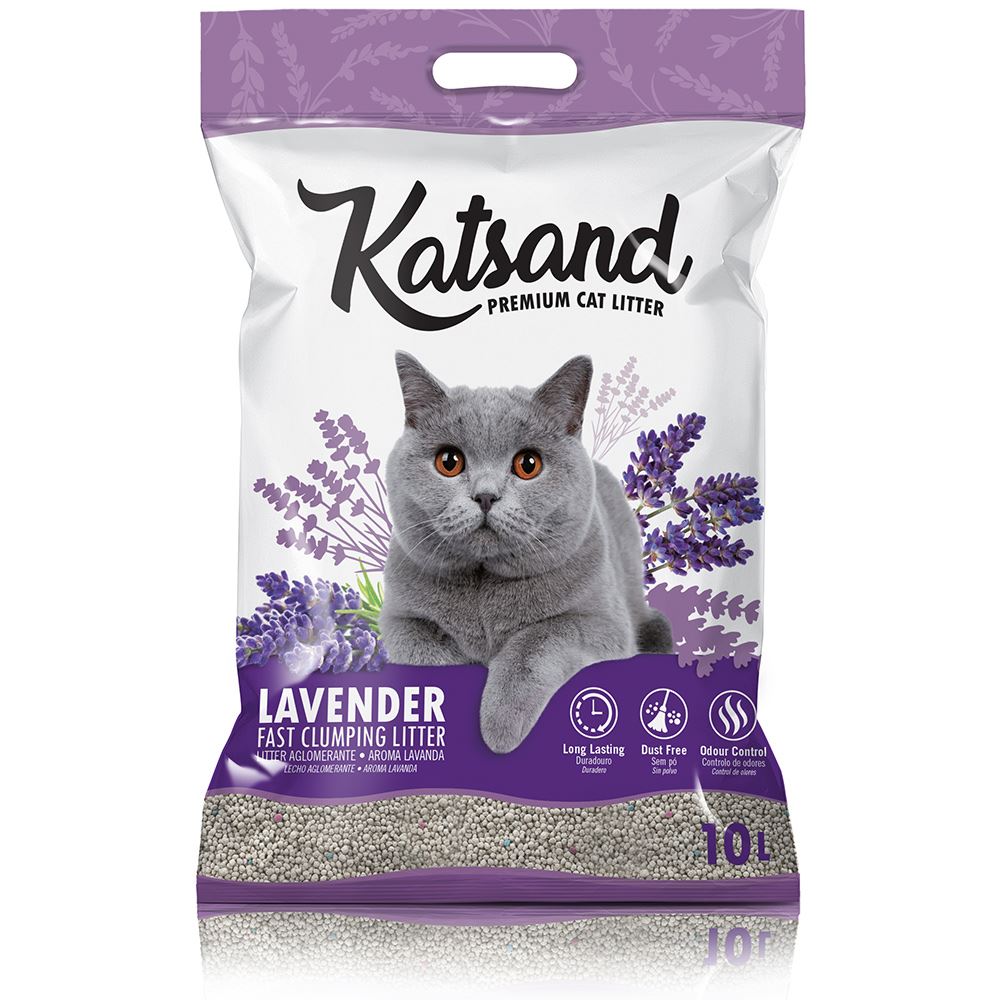 LITTER "KATSAND" - LAVANDA (10 LT)