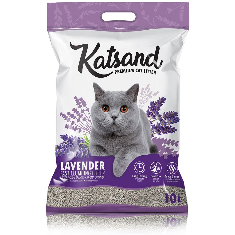 LITTER "KATSAND" - LAVANDA (10 LT)