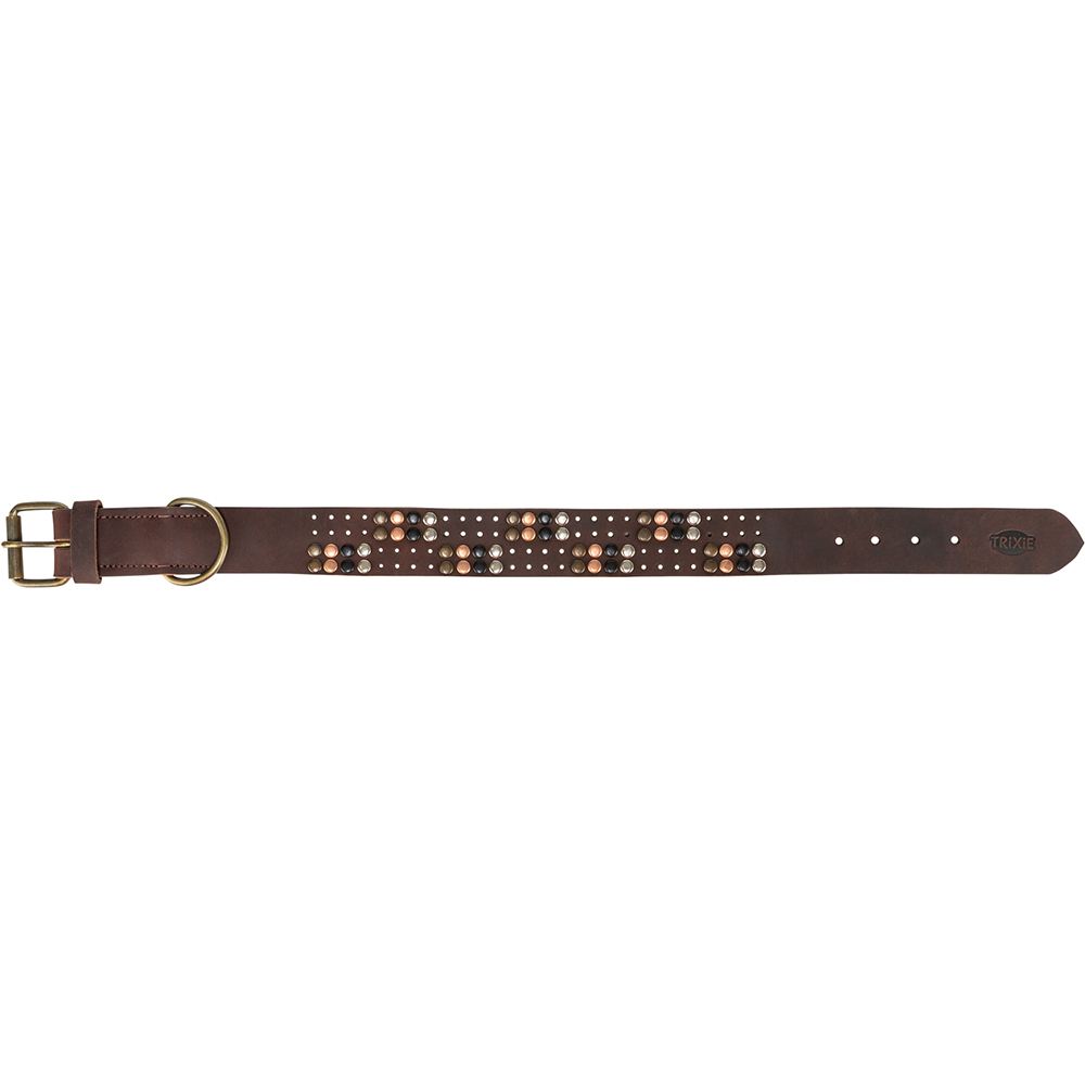 COLEIRA "RUSTIC RIVET" EM COURO