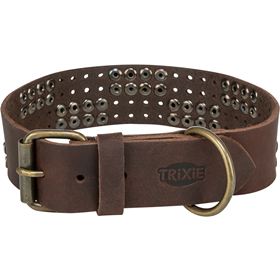 COLEIRA "RUSTIC RIVET" EM COURO