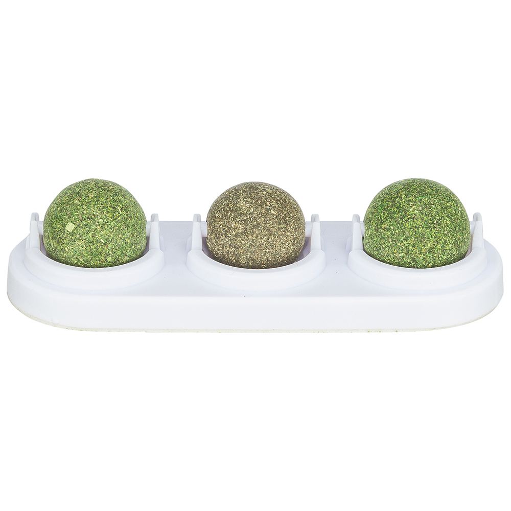 SUPORTE COM 3 BOLAS (2 CATNIP + 1 MATATABI)