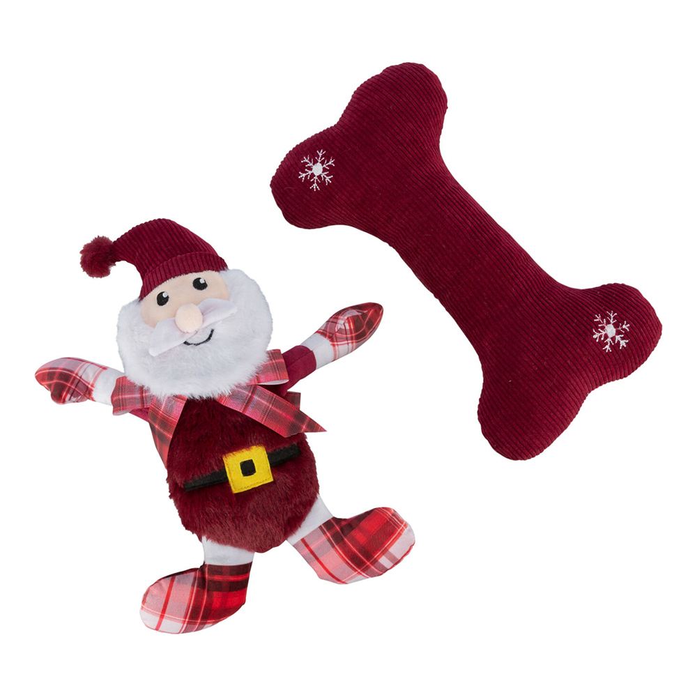 CONJUNTO DE NATAL COM FIGURAS EM PELÚCIA